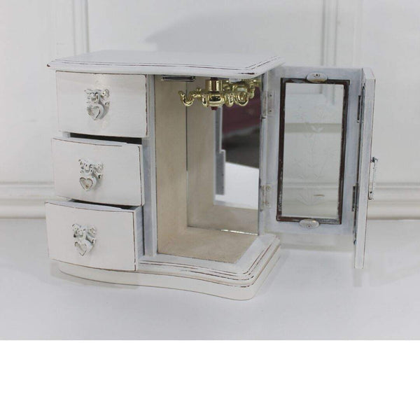 Jewery box with etched door