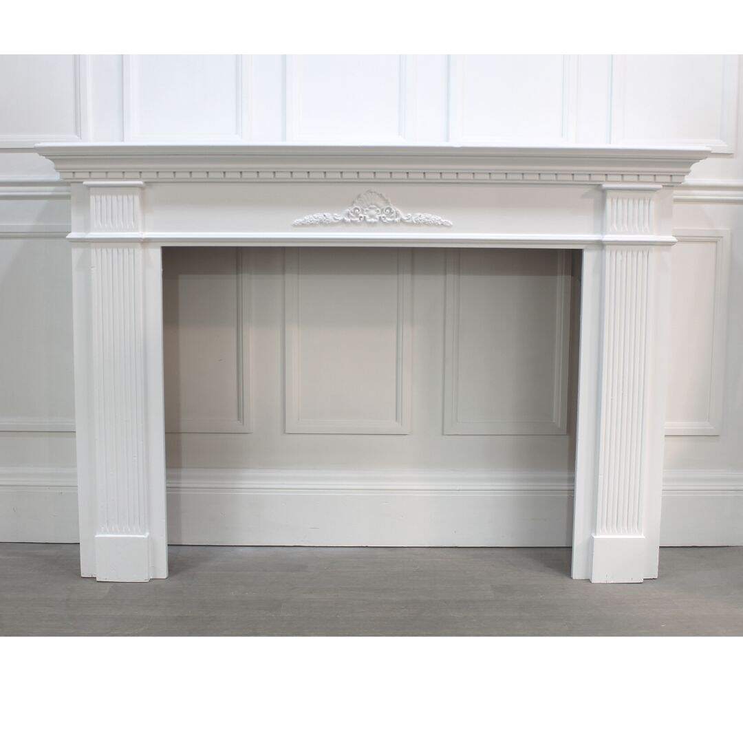 Large fireplace mantel