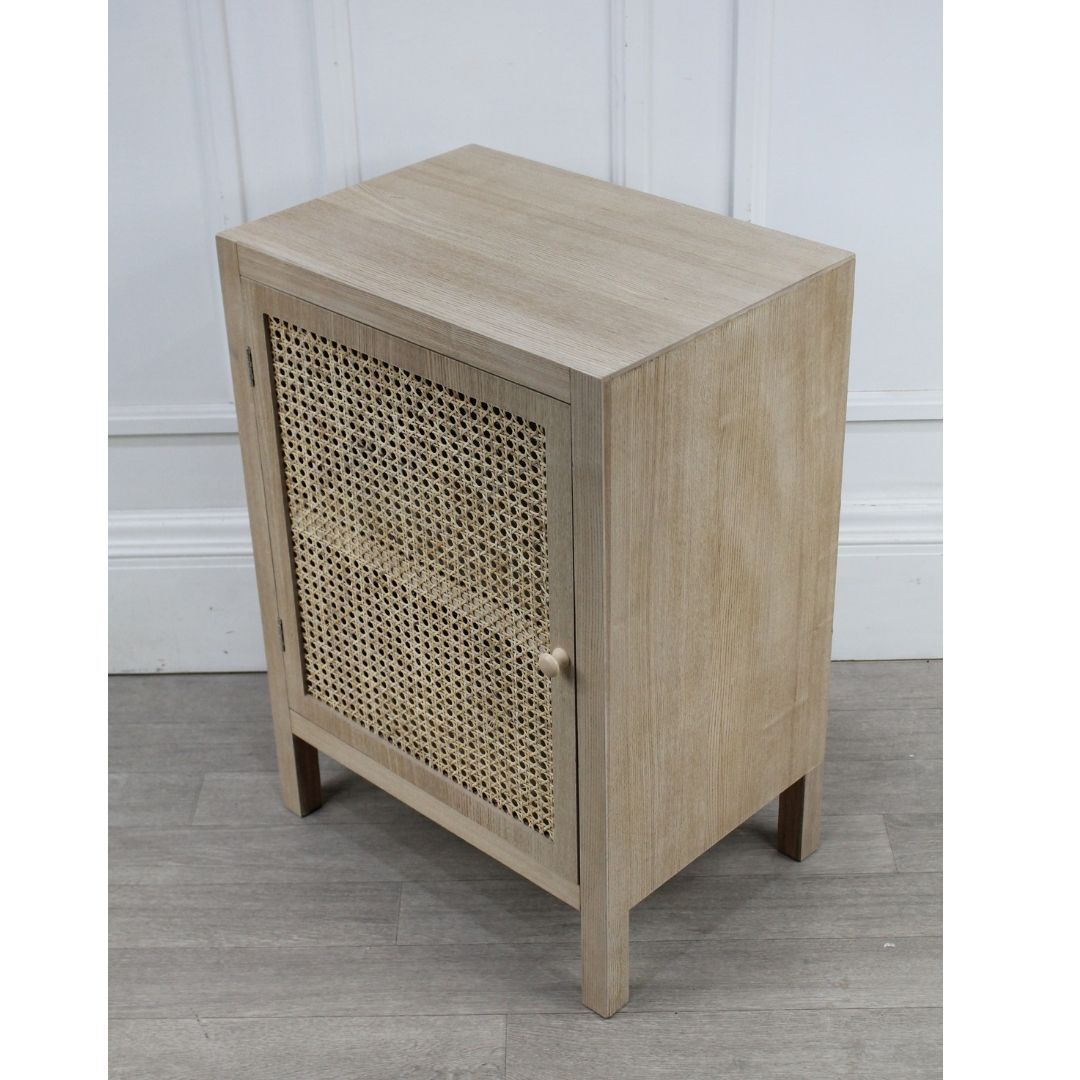 nostalgia night table with caned door chatelet toronto