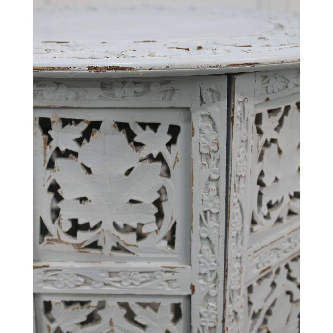 Carved Moroccan side table