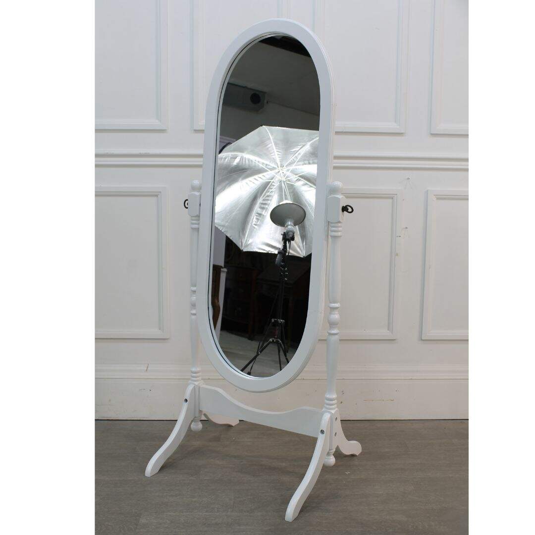 Oval cheval mirror