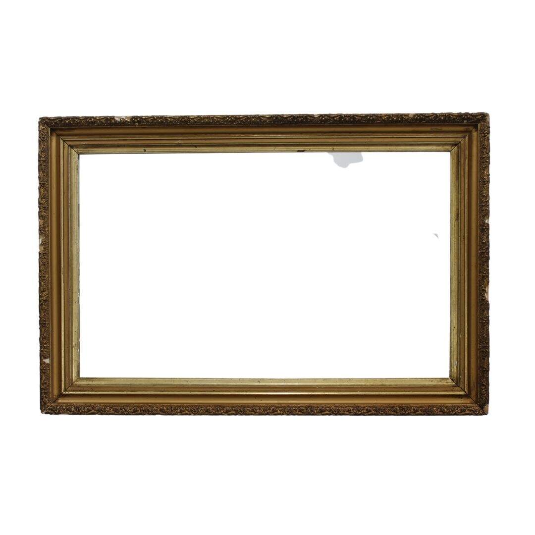 Vintage gold rectangular mirror
