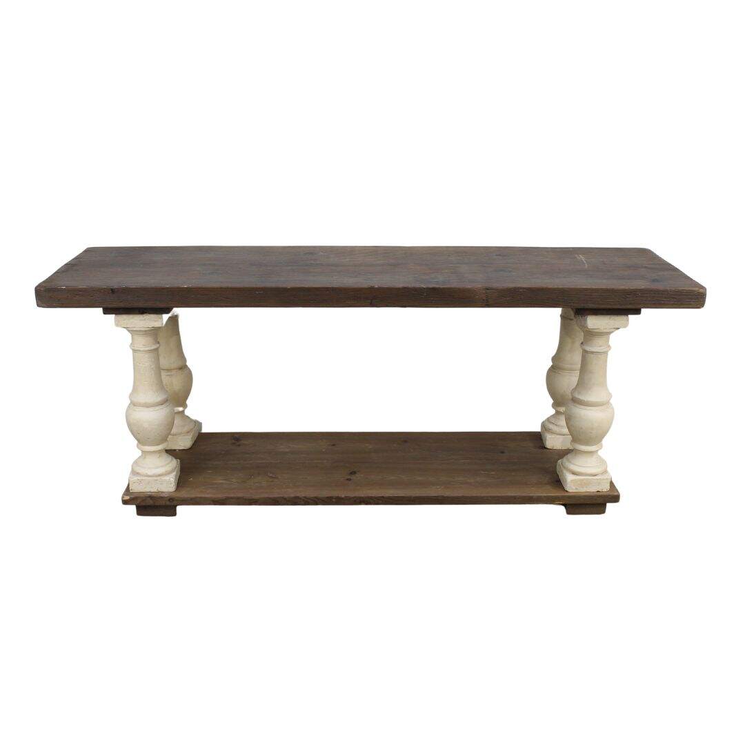 Rustic console with plaster columns