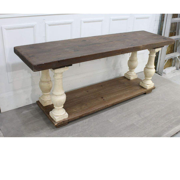 Rustic console with plaster columns