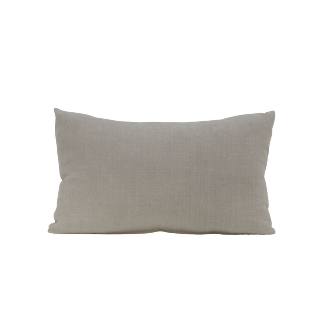 taupe linen throw pillow