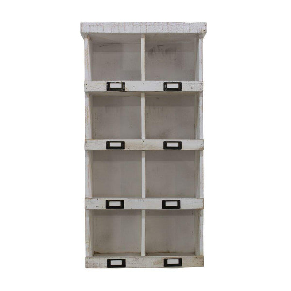 Wooden wall mount cabinet with cubbies